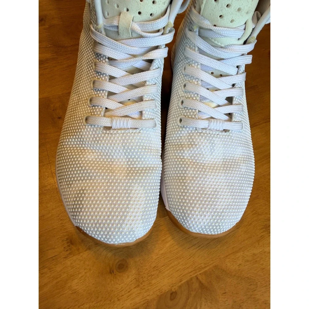 NOBULL Women White Gum SuperFabric High Top Trainer Training Shoes Sneaker